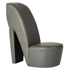 Fauteuil simili cuir gris Fashionly