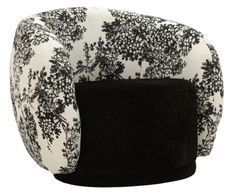Fauteuil style oriental tissu décoratif enveloppant Caly