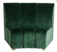 Fauteuil velours vert et pieds métal doré Ozonn 2