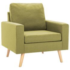 Fauteuil Vert Tissu Louva