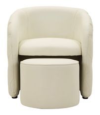 Fauteuil Zagabria avec pouf capitonné design élégant