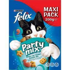 FELIX Party Mix - Saveur de L'Océan : saumon, colin et truite - Pour chat - 200 g