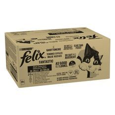 FELIX Tendres Effilés en Gelée Sélection Mixte - 80 x 85g - Sachets fraîcheur pour chat