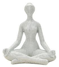 Femme yoga argent 20,5 x 15,5 x 23 cm