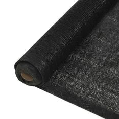 Filet brise-vue PEHD 1,5 x 25 m Noir