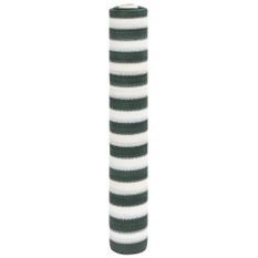 Filet brise-vue vert et blanc 1,5x10 m PEHD 195 g/m²