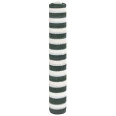 Filet brise-vue vert et blanc 1,5x10 m PEHD 75 g/m²