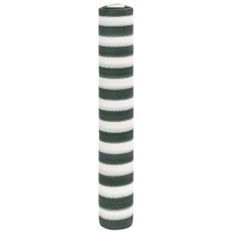 Filet brise-vue vert et blanc 1x50 m PEHD 75 g/m²