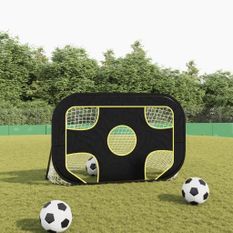 Filet de but de football avec cible 120x80x80 cm polyester