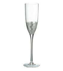 Flûte à champagne transparent et argenté Licia