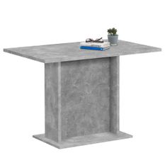 FMD Table de salle à manger 110 cm Gris béton