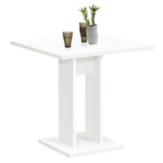 FMD Table de salle à manger 70 cm Blanc