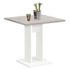 FMD Table de salle à manger 70 cm Chêne sable et blanc 2
