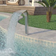 Fontaine d'étang Acier inoxydable 50 x 30 x 90 cm Argenté