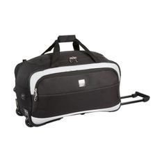 FRANCE BAG Sac de Voyage a Roulettes Souple 2 Roues 56 cm Noir