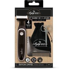 FRANCK PROVOST OP0670 - Kit barbe 3 jours : Tondeuse hybride, Ciseaux barbe et moustache, Peigne sculptant - Pochette Barb'Xpert