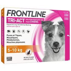 FRONTLINE 6 pipettes Tri-Act - Pour chien de 5 a 10 kg