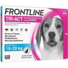 Frontline Tri-Act Chiens M 10-20 kg 3 Pipettes