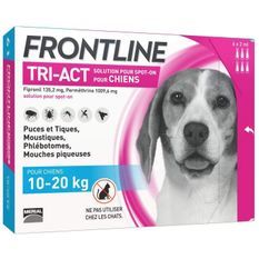 Frontline Tri-Act Chiens M 10-20 kg 6 Pipettes