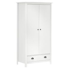 Garde-robe à 2 portes Hill Range Blanc 89x50x170 cm Pin solide