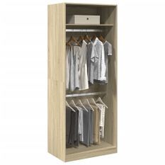 Garde-robe chêne sonoma 80x50x200 cm bois d'ingénierie