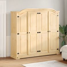 Garde-robe Corona 194x52x186 cm bois de pin massif