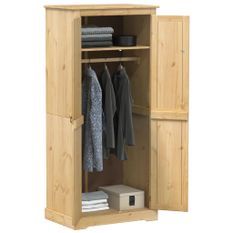 Garde-robe Corona 76x50x170 cm bois de pin massif