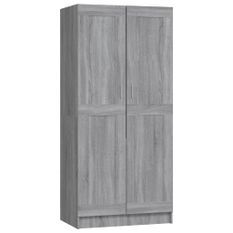 Garde-robe Sonoma gris 82,5x51,5x180 cm Bois d'ingénierie