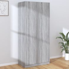 Garde-robe Sonoma gris 90x52x200 cm Bois d'ingénierie