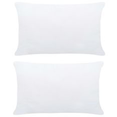 Garnitures de coussin 2 pcs 60x40 cm Blanc