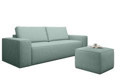 Grand canapé convertible en tissu WILACE - Confort moderne et élégant