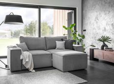 Grand canapé convertible en velours WILACE - Confort moderne et élégant