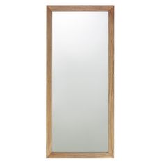 Grand miroir mural en bois massif clair MAZARI - L 80 x H 180 cm