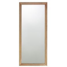 Grand miroir mural en bois massif clair MAZARI - L 80 x H 180 cm