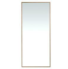 Grand miroir mural rectangulaire – Cadre bois plaqué noyer naturel – L 88 x H 200 cm