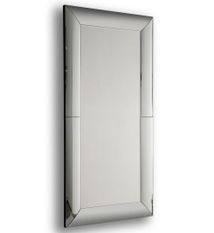 Grand miroir mural rectangulaire en bois noir KABY – L 101 x H 201 cm