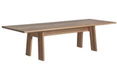 Grande table à manger en bois massif de chêne brun clair NARA 275 cm – Design contemporain