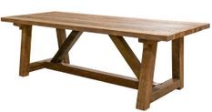 Grande table à manger en bois massif Jardo 250 cm