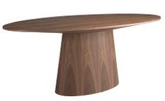 Grande table ovale noyer Kinta 220 cm - Sobriété et raffinement