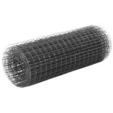 Grillage Acier avec revêtement en PVC 10x0,5 m Gris