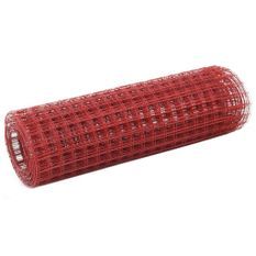 Grillage Acier avec revêtement en PVC 10x0,5 m Rouge 2