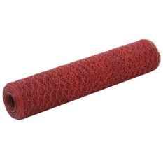 Grillage Acier avec revêtement en PVC 25x0,75 m Rouge 3