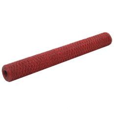 Grillage Acier avec revêtement en PVC 25x1,2 m Rouge 2