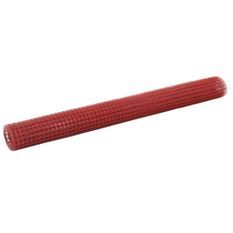 Grillage Acier avec revêtement en PVC 25x1,5 m Rouge 4