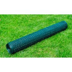 Grillage Acier galvanisé et revêtement en PVC 25x0,75 m Vert 2