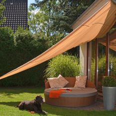 HI Voile de parasol triangulaire 5 x 5 x 5 m Beige