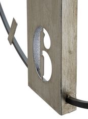 Horloge murale argentée 61 x 4,5 x 63 cm