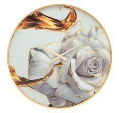 Horloge murale en verre rose cm ø 80x5