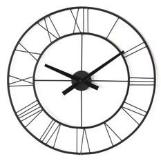 Horloge murale ronde métal noir Navor D 60 cm