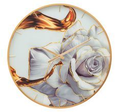 Horloge murale rose en verre cm ø 60x5